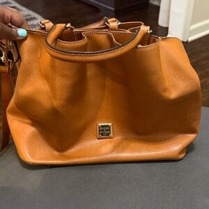 Dooney & Bourke Orange Leather Shoulder Bag